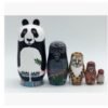 Matryoshka Set of 5 Nesting Dolls Animal Painting Panda Shark Madness Russian Wooden Doll Toy - Toys Ace