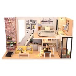 DIY Assembling Doll House with Music/Sound/Light Modern House Toy for Christmas Birthday Gift - Toys Ace
