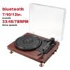 Dark Slate Gray INSMA Turntable Record Player Audio bluetooth Speaker 3 Speeds Play 33/45/78RPM
