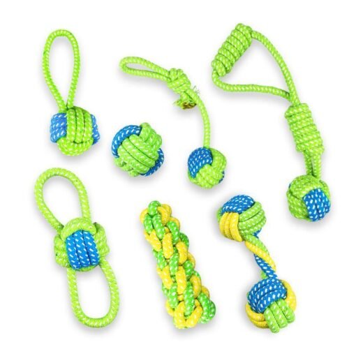 Yellow Green Dog Rope Toys - 7 Variants