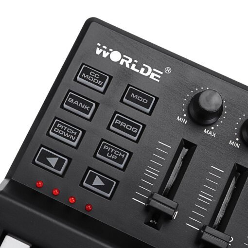 WORLDE Panda USB 25-Key MIDI Keyboard Controller w/Drum Pad Portable Trigger