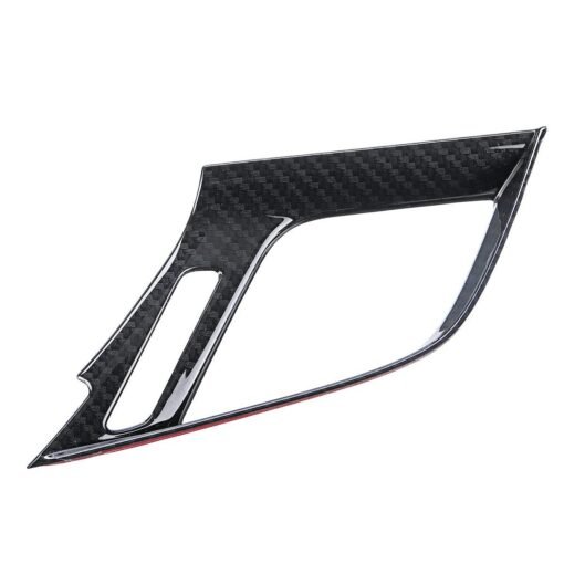 Dark Slate Gray 7Pcs Carbon Fiber Dashboard Look Gear Side Cover Trim for 2016-2017 10th Honda Civic