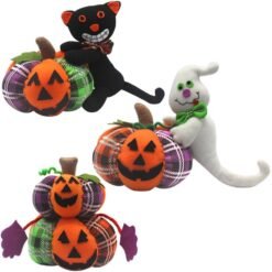 Halloween Stuffed Plush Toy 30cm Doll Pumpkin Ghost Black Cat Cartoon Party Doll - Toys Ace