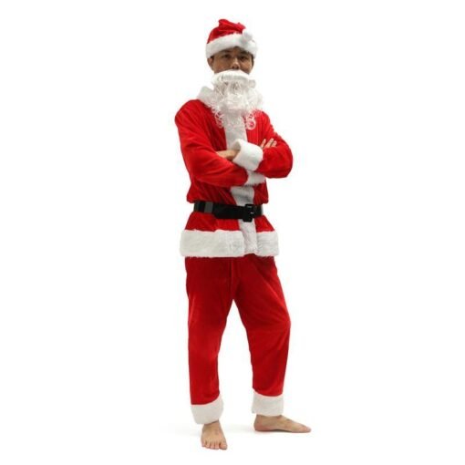 Santa Claus Men Red Costume Christmas Suit Red Size Cosplay
