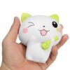 Woow Squishy Cat 13cm Slow Rising Collection Gift Cute Decor Soft Toy Blue and Green - Toys Ace