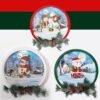 White Smoke Christmas Party Home Decoration Snow Music Wreath Ornament Toys For Kids Children Gift