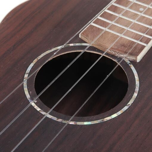 Black Andrew 23/26 Inch Rosewood High Molecular Carbon String Log Color Ukulele for Guitar Player