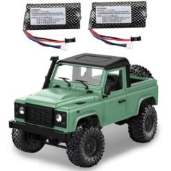 Dim Gray MN D91 RTR with Two 1300mAh Battery 1/12 2.4G 4WD RC Car with LED Light Vehicles Truck Models