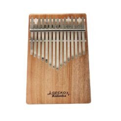 White GECKO 15 Key Kalimba G Tone Thumb Piano Mbira Keyboard Instrument + Pickup Camphor Wood Kalimba Musical Instrument K15CAPEQ