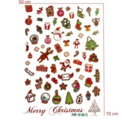 Saddle Brown Christmas Party Home Decoration Multiple Element Merry Christmas Window Stickers Kids Children Gift