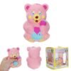 Xinda Squishy Strawberry Bear Holding Honey Pot Pink Slow Rising With Packaging Collection Gift Toy - Toys Ace