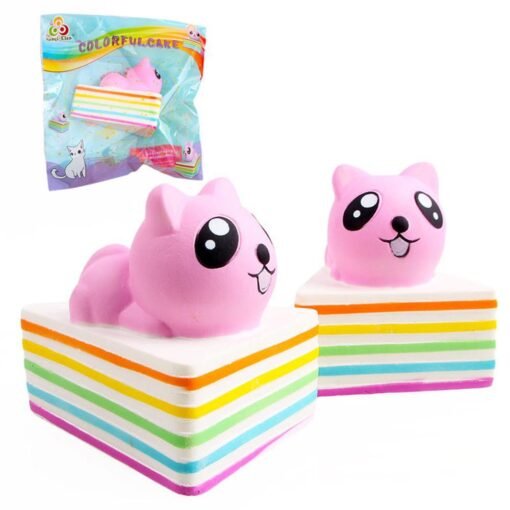 Sanqi Elan Triangle Rainbow Cat Squishy 13*10*10.5CM Licensed Slow Rising With Packaging Collection Gift - Toys Ace