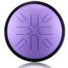 Medium Purple HLURU 10 Inch 8 Tone Japanese Tune Travel Drum Ethereal Drum Steel Tongue Drum Leisure Percussion Instrument Yoga Meditation Hand Pan