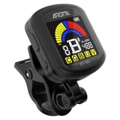 Dark Slate Gray Aroma AT-105 Guitar Rechargeable Clip-on Tuner Color Screen for Chromatic Guitar Bass Ukulele Violin