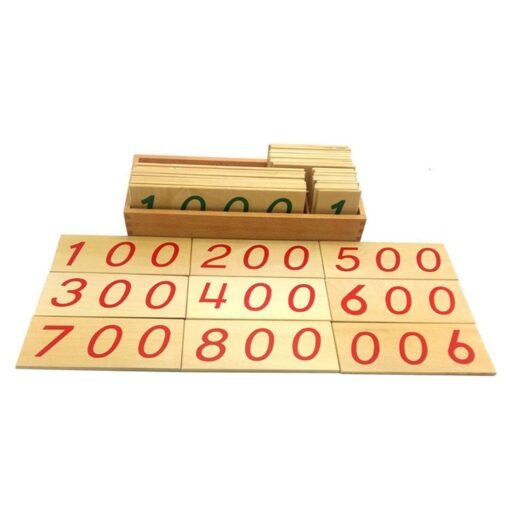 Navajo White Baby Toys Montessori Math Digital Wooden Cards with Box Educational Early Learning Toys