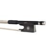 Dark Slate Gray NAOMI 4/4 Violin Bow Carbon Fiber Violin Bow Ebony Frog Full Lined Abalone Slide Round Stick White Horse Hair Bow