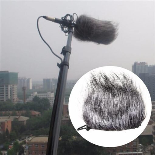 Gray Microphone Muff Fur Windscreen For Sony D50 Zoom H1 H2N H4N Q3 Q3HD Recorder