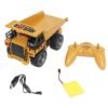 Sandy Brown HuiNa Toys 540 1/18 2.4G 6CH Electric Rc Car Dump Truck Alloy Engineering Vehicle