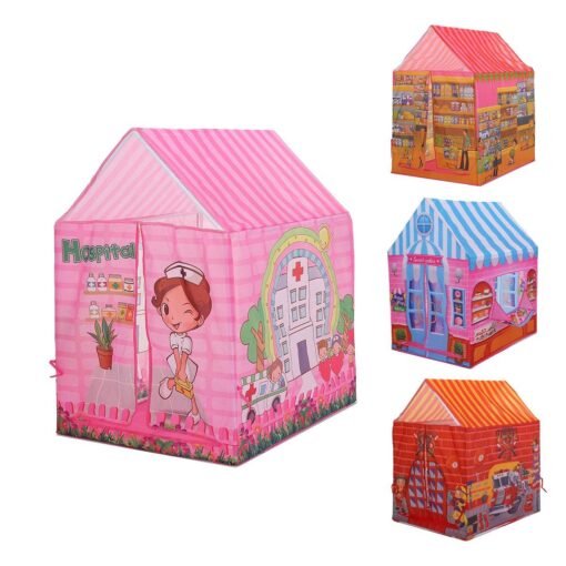 Light Pink Multi-style Simulation Cartoon Polyester Safety Material Easy Set Up Kids Play Tent Toy for Indoor & Outdoor Game