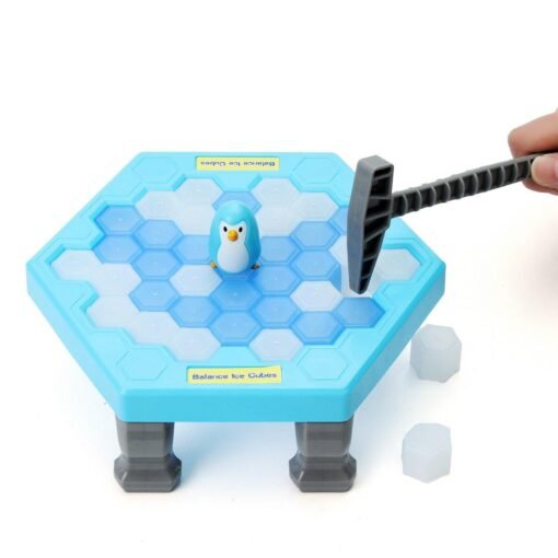 Light Sky Blue Icebreaker Penguin Trap Kids Puzzle Desktop Game Ice Cubes Block Family Fun Toys