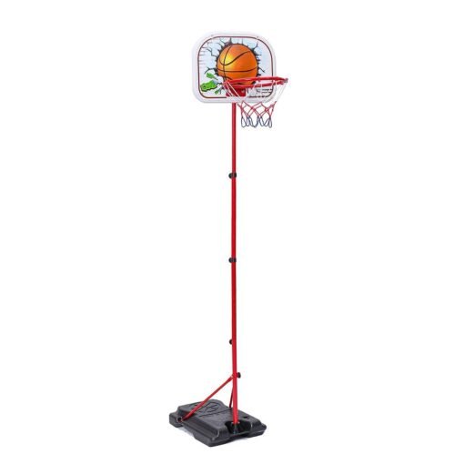Red Liftable Tire Iron Frame Basketball Stand Children's Outdoor Indoor Sports Shooting Frame Toys