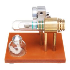 Saddle Brown Hot Air Stirling Engine Model Science Toy Physical Principle Metal Model Toys