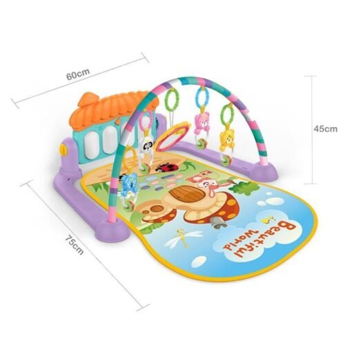 Tan Fitness Frame Foot Harp Baby Newborn Game Pad Children Shake Sound Educational Indoor Toys