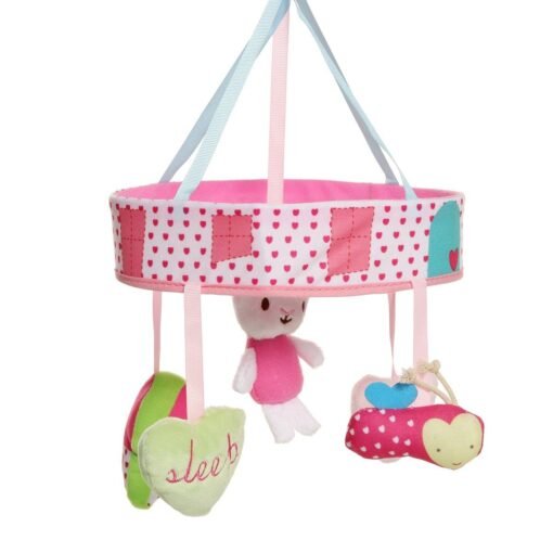 Hot Pink Cute Pink Music Rotating Bed Bell Baby Accompany Sleep To Appease Emotions Baby Educational Toys