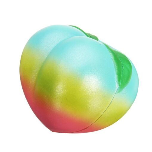 Rainbow Color Peach Squishy Toy 9.5*8.5*8cm Slow Rising With Packaging Collection Gift - Toys Ace