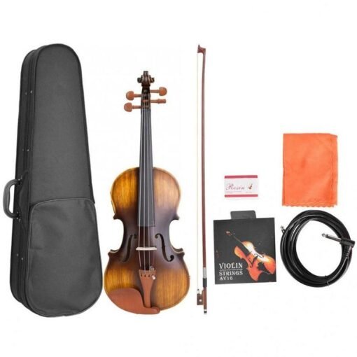 Sienna Astonvilla AV-E310 Matte Electro-Acoustic EQ Violin with Case Bow Rosin Extra Strings