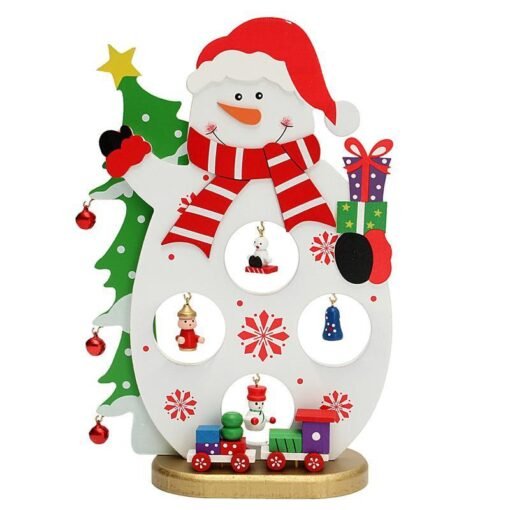 Firebrick Christmas Party Home Decoration Santa Claus Snowman Table Ornaments Toys For Kids Children Gift