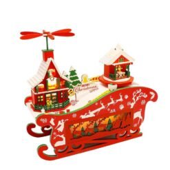 Hongda M908 Fantasy Christmas Night DIY Assembly Cottage Piggy Bank Doll House with Music and LED Light - Toys Ace