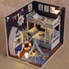 Creative Room DIY Handmade Assembly Doll House Miniature Furniture Kit with LED Light Dust Proof Cover Toy for Kids Birthday Gift Home Decoration Collection - Toys Ace