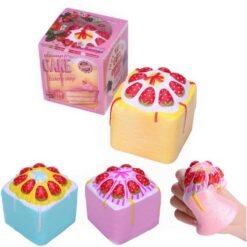 Vlampo Squishy Jumbo Strawberry Cup Cake Cube Licensed Slow Rising With Packaging - Toys Ace