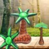 Yellow Green Inflatable Coconut Tree Beach Swimming Pool Toys Summer Decoration 60cm