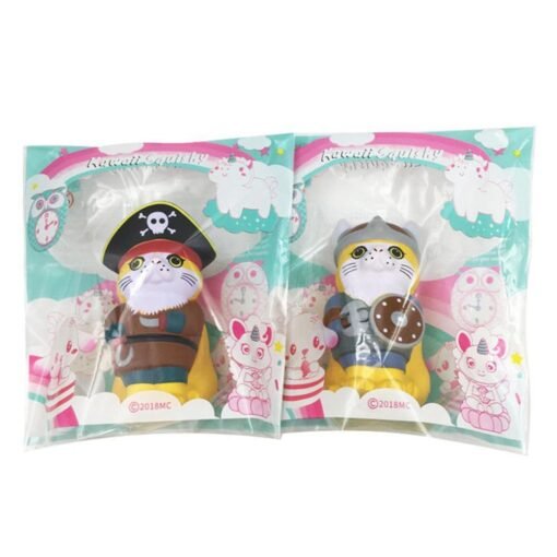 SquishyFun Squishy Viking Pirate Cat Kitten Cosplay 13.5*9*7CM Licensed Slow Rising With Packaging - Toys Ace