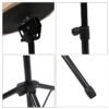 Black 8 Inch Rubber Wooden Dumb Drum Pad with Stand Bag for Percussion Instruments