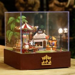 Diy hut Qixi Valentine's Day high-end gift handmade house Trojan Happy Park - Toys Ace