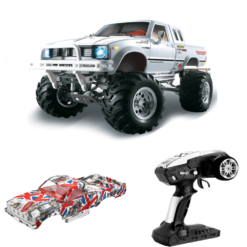 Black HG P407 with 2 Shells 1/10 2.4G 4WD RC Car for TOYATO Metal 4X4 Pickup Truck RTR Vehicle