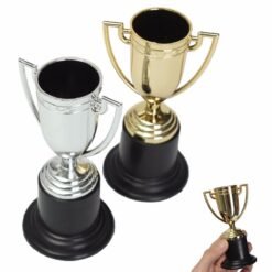 Tan Mini Trophy Trophies Football Soccer Cup Prize Award Kids Party Bag Filler Gift