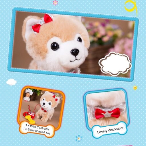 Simulation Electric Dog Leash Smart Plush Toys Will Walk And Call Electronic Pet Dog - Toys Ace