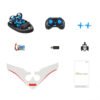 Lavender JJRC H36S 2.4G 4 In1 Flying Drone Land Driving Boat Glidering Detachable Quadcopter RTF