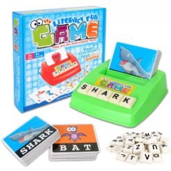 Light Green Kids Letters Alphabet Game English Learning Cards Toys Children's Figure Spelling Game Platter Puzzle Spell Words Early Learning Toys