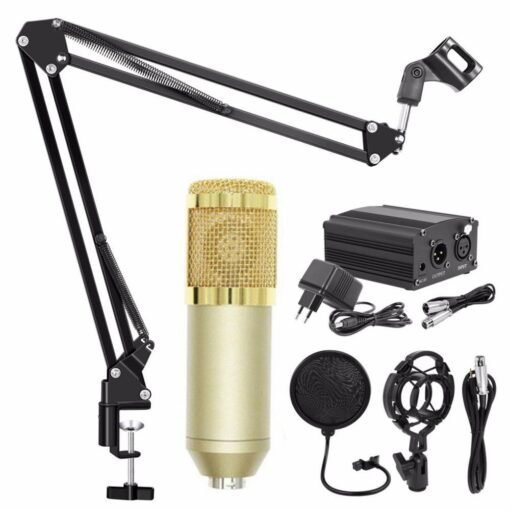 Tan BM800 Microphone Condenser Sound Recording Microphone With Phantom Power For Radio Braodcasting Singing Recording KTV Karaoke Mic