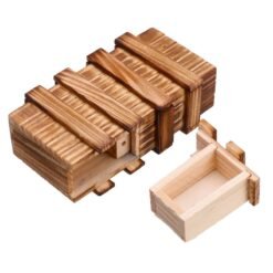 Snow Compartment Wooden Puzzle Box Secret Drawer Brain Teaser Educational Toy Set