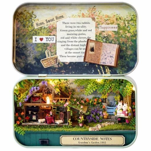 Cuteroom Old Times Trilogy DIY Box Theatre Dollhouse Miniature Tin Box Doll House With LED Light Extra Gift - Toys Ace