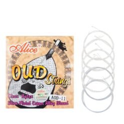 Tan Alices OUD Strings AOD-11 Set Silver-Plated Copper Wound White Clear Nylon for Classical Guitar Instrument Accessories