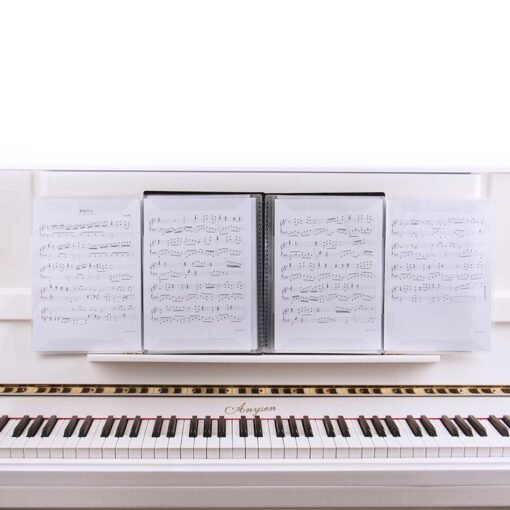 Dim Gray FB-04 A4 Size Music Score Holder Paper Sheet Document File Organizer Music Paper Folder 40 Pockets for Guitar Violin Piano Players