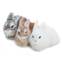 Lifelike Rabbit Crouching Animals Models Handmade Realistic Dolls Stuffed Plush Toy - Toys Ace