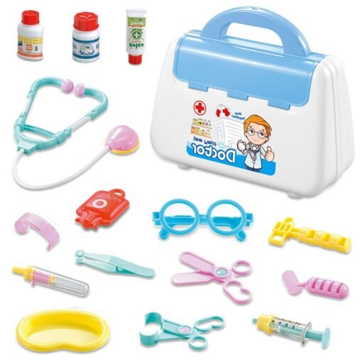 Simulation Pretend Doctor Nurse Role Play Education Toy Set with Carrying Box for Kids Gift